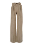 Max Mara Women 'Lerici' Beige Palazzo Pants With Drawstring In Corduroy Woman