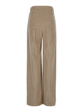 Max Mara Women 'Lerici' Beige Palazzo Pants With Drawstring In Corduroy Woman