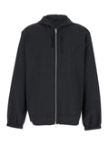Givenchy Men Black Zip-Up Hoodie With Logo Detail In Wool Man