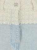 Givenchy Women Blue Jeans With Tweed Waist In Denim Woman