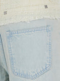 Givenchy Women Blue Jeans With Tweed Waist In Denim Woman