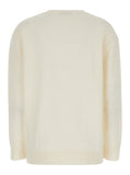 Max Mara Women White Sweater With 1951 Logo In Wool And Cashmere Woman
