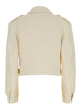 Givenchy Women White Jacket With Logo 4G Detail On The Buttons In Wool Blend Woman
