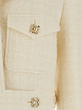 Givenchy Women White Jacket With Logo 4G Detail On The Buttons In Wool Blend Woman