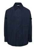 Thom Browne Men Oversized Blue Shirt With Patch Pockets In Polyamide Blend Man