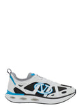 Valentino Garavani Men 'Easyjog' White Sneakers With Vlogo Detail In Leather Man