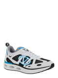 Valentino Garavani Men 'Easyjog' White Sneakers With Vlogo Detail In Leather Man