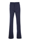 Givenchy Men Blue Flared Pants With High Waist In Wool Man