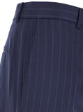 Givenchy Men Blue Flared Pants With High Waist In Wool Man