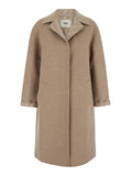 Fendi Women Beige Single-Breasted Reversible Coat In Wool Blend Woman