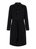 Gucci Men Black Single-Breasted Coat With Wide Notched Revers And Belt In Wool Man