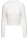 Maison Margiela Women White Cropped Cardigan In Angora Woman