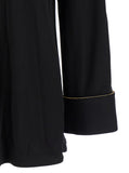 Bottega Veneta Women Black Shirt With Notebook Cuffs In Viscose Woman