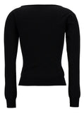 Alexander Mcqueen Women Black Top With Square Neckline In Viscose Blend Woman