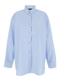 The Andamane Women Light Blue Shirt With Buttons In Cotton Blend Woman