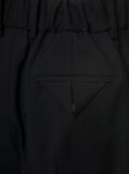 Bottega Veneta Women Black Straight Trousers With Coulisse At Waistline In Wool Twill Woman