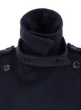 Max Mara Women 'Laveno' Blue Double Breasted Jacket With Wide Pointed Lapels In Virgin Wool Blend Woman