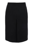 Gucci Women Black High Waist Skirt With Logo Lettering On Waist And Zip Puller In Wool Woman
