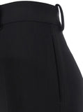 Bottega Veneta Women Black Flared Pants With Belt Loops In Viscose Blend Woman