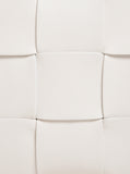 Bottega Veneta Women Cassette White Leather Crossbody Bag In Intreccio Nappa Leather