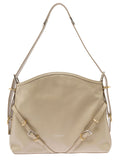 Givenchy Women 'Voyou' Beige Shoulder Bag With Embossed Logo In Smooth Leather Woman