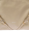 Givenchy Women 'Voyou' Beige Shoulder Bag With Embossed Logo In Smooth Leather Woman