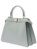 Fendi Women 'Peekaboo Iseeu Medium' Grey Handbag With 646 Hand-Sewn Topstitches Woman