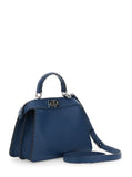Fendi Women 'Peekaboo Iseeu Small' Blue Handbag With Shoulder Strap In Leather Woman