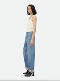 Bottega Veneta Women 'Vintage Indigo' Blue Jeans With Turn-Up Hem In Cotton Blend Woman