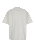 Jil Sander Women White Crewneck T-Shirt With Tonal Logo Print On The Front In Cotton Woman