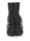 Balenciaga Men 'Crocs' Black Ankle Boots With Embossed Logo On The Front In Tech Fabric Man