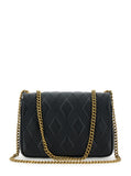 Valentino Garavani Women 'Quiltie 67' Black Shoulder Bag With Vlogo Metallic Plate On The Front In Quilted Leather Woman