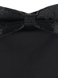 Self-Portrait Women Black Sleeveless Top With Bandeau Neckline In Tech Fabric Woman