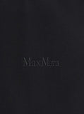 Max Mara Women Black T-Shirt With Logo Embroidered On The Front In Cotton Woman