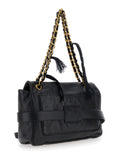 Balenciaga Women 'Modu Flap' Black Crossbody Bag With Logo Plaque On The Front In Leather Woman