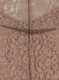 Fendi Women Beige Sleeveless Crewneck Dress With Floral Embroidery In Lace Woman