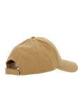 Moncler Women Beige Baseball Cap With Tone On Tone Logo Print In Cotton Woman