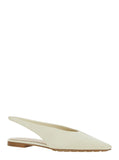 Bottega Veneta Women 'Sofia' White Slingback Ballerinas With Elastic Back In Leather Woman