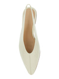 Bottega Veneta Women 'Sofia' White Slingback Ballerinas With Elastic Back In Leather Woman