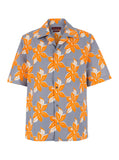Gucci Men Multicolor Bowling Shirt With Cuban Collar And All-Over Floral Print In Cotton Man