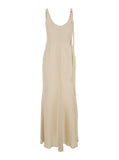 Sportmax Women 'Unione' Beige Long Dress With V-Neck And Adjustable Straps In Viscose Woman