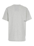 Coperni Women Grey Crew Neck T-Shirt With Front Print In Cotton Woman