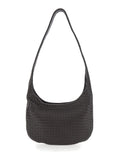 Bottega Veneta Men Brown  Crossbody Bag With Top Zip Closure And Intreccio Motif In Leather For Men