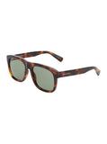 Saint Laurent Women 'Sl 558' Brown Sunglasses With Nylon Lenses And Squared Tortoiseshell Frame In Acetate Woman
