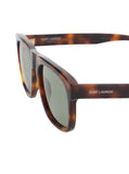 Saint Laurent Women 'Sl 558' Brown Sunglasses With Nylon Lenses And Squared Tortoiseshell Frame In Acetate Woman