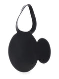 Coperni Women 'Mickey' Black Handbag With Cut-Out Handle And Logo Lettering On The Front In Leather Woman