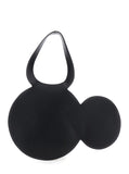 Coperni Women 'Mickey' Black Handbag With Cut-Out Handle And Logo Lettering On The Front In Leather Woman