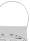 Diesel Women '1Dr' White Shoulder Bag With Oval D Patch In Leather Woman