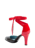 Valentino Garavani Women 'Foliefoliage' Black Pumps Bead Embellishment And Color-Block Design In Leather Woman