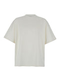 Jil Sander Men White Crewneck T-Shirt With Front Logo Print In Cotton Man